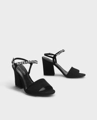 CHARLES & KEITH - Giày cao gót quai ngang Pearl Embellished