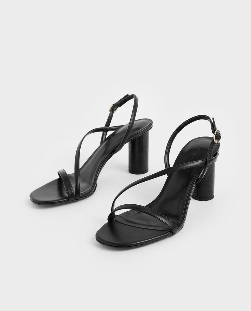 CHARLES & KEITH - Giày cao gót Asymmetric Strap Cylindrical