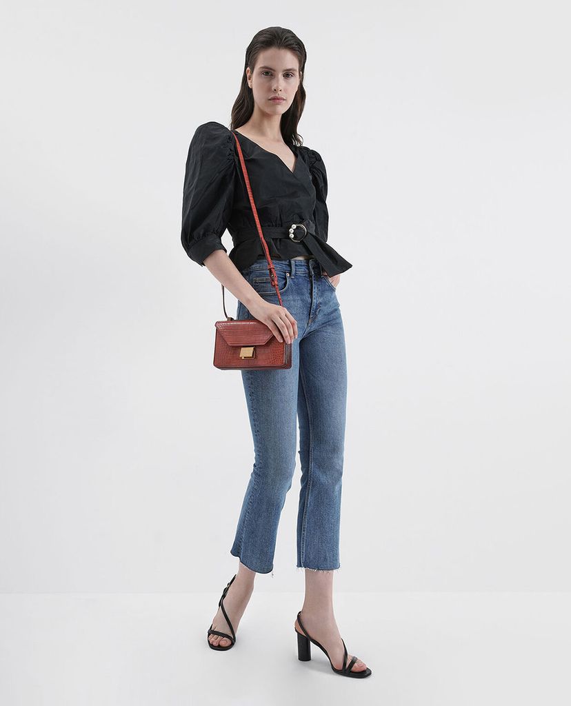 CHARLES & KEITH - Giày cao gót Asymmetric Strap Cylindrical