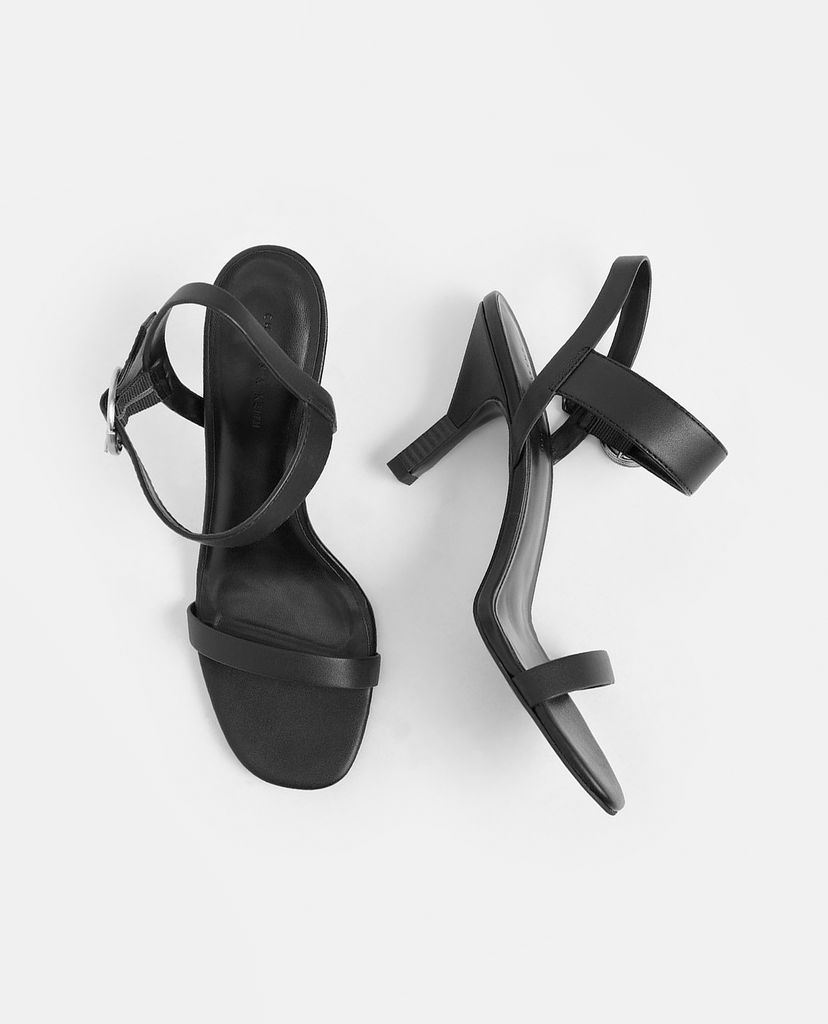 CHARLES & KEITH - Giày sandals cao gót Oversized Buckle