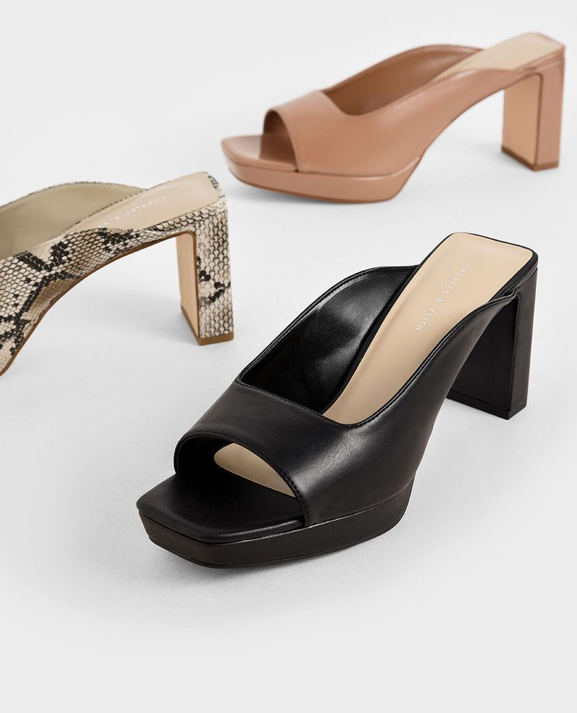 CHARLES & KEITH - Giày cao gót đế trụ Platform