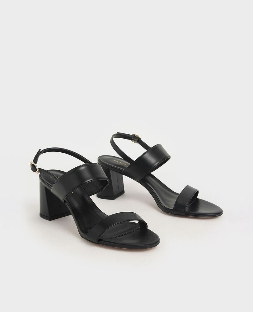 CHARLES & KEITH - Giày sandal cao gót hở mũi Slingback