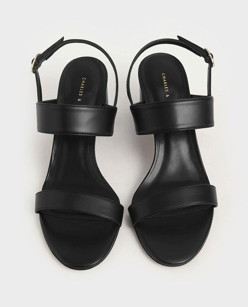 CHARLES & KEITH - Giày sandal cao gót hở mũi Slingback