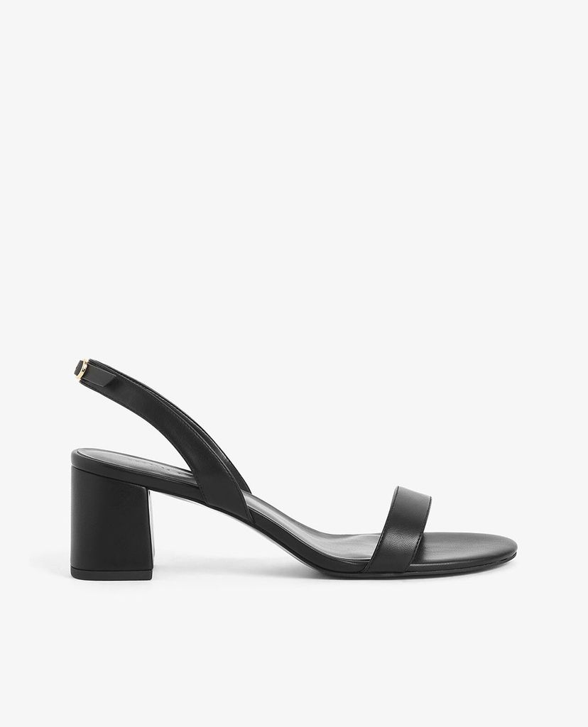 CHARLES & KEITH - Giày sandal cao gót đế vuông Slingback