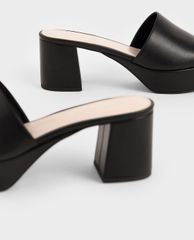 CHARLES & KEITH - Giày cao gót hở mũi đế trụ Platform