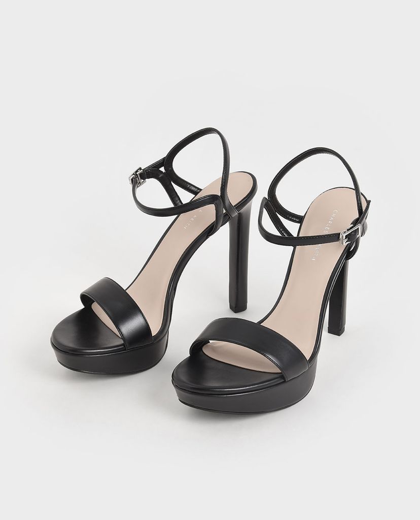 CHARLES & KEITH - Giày cao gót hở mũi quai ngang thời trang