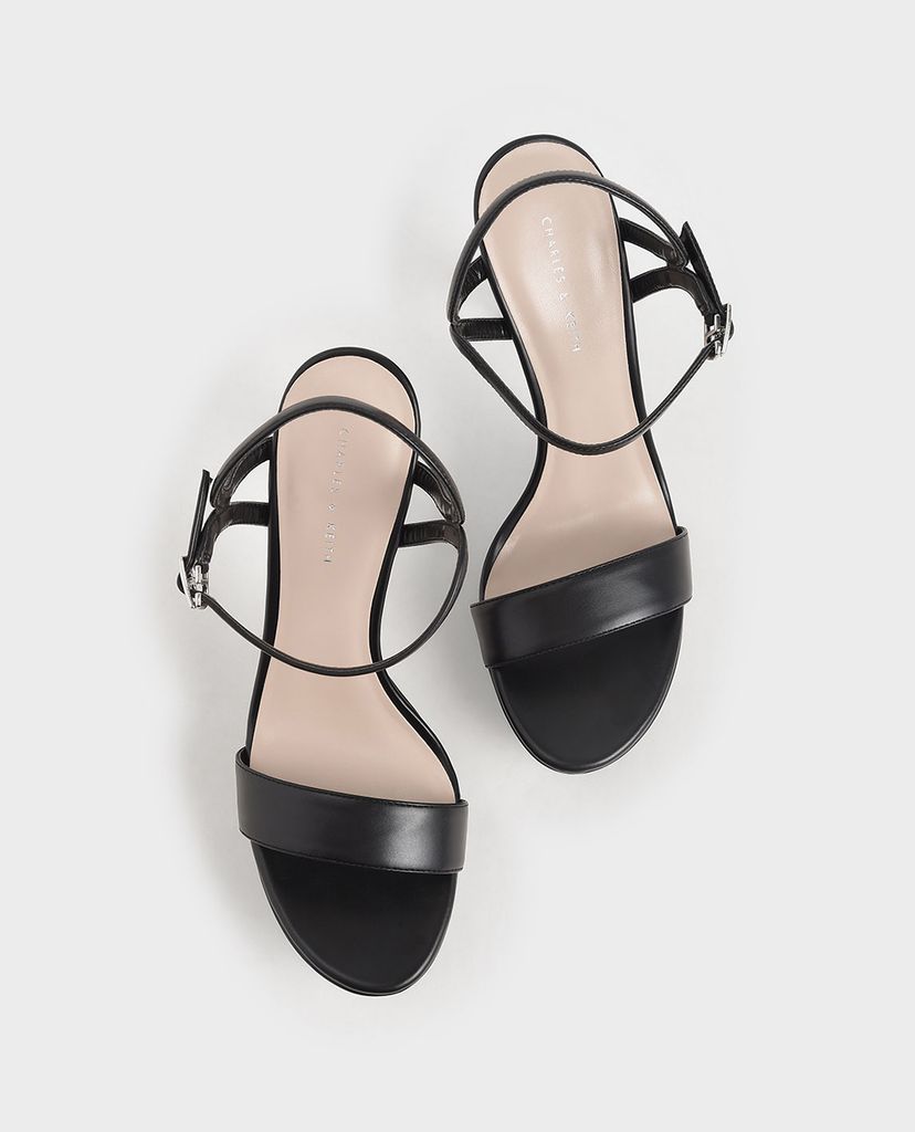 CHARLES & KEITH - Giày cao gót hở mũi quai ngang thời trang