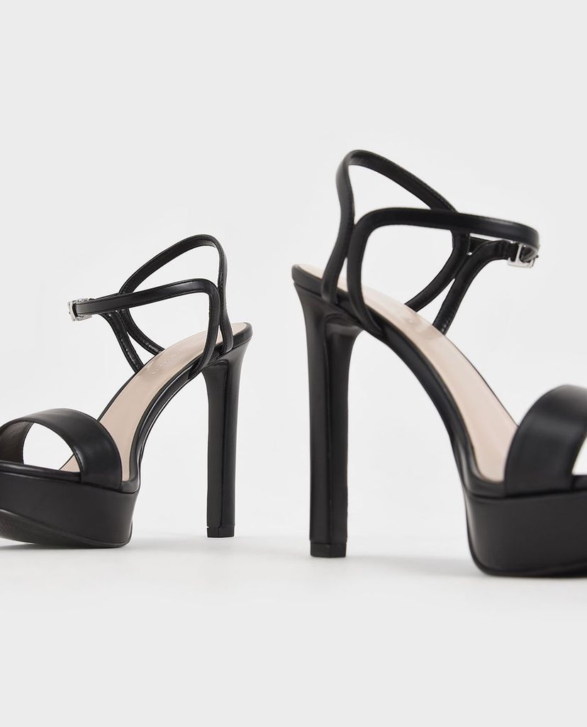 CHARLES & KEITH - Giày cao gót hở mũi quai ngang thời trang