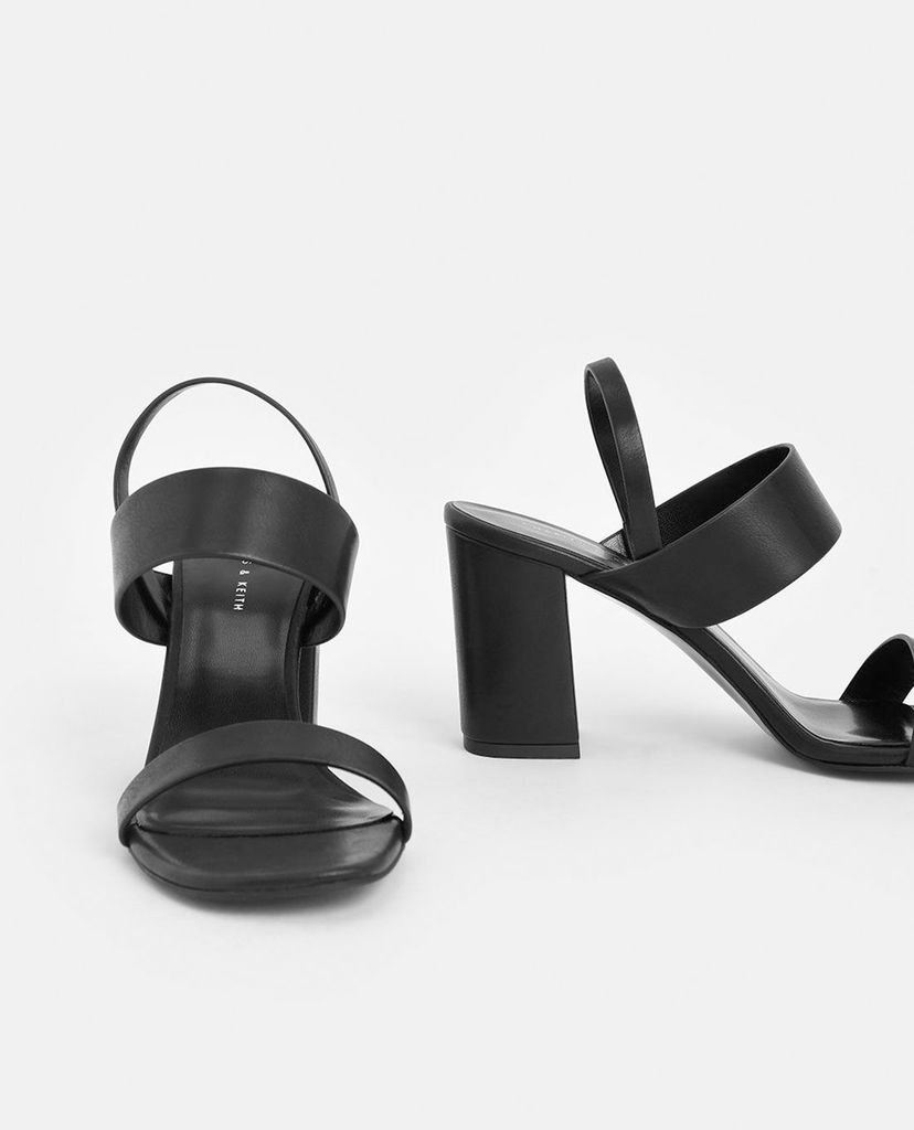 CHARLES & KEITH - Giày sandal cao gót Back Strap Block Heel