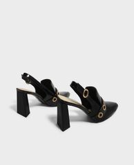 CHARLES & KEITH - Giày cao gót mũi nhọn Rivet Detail Slingback