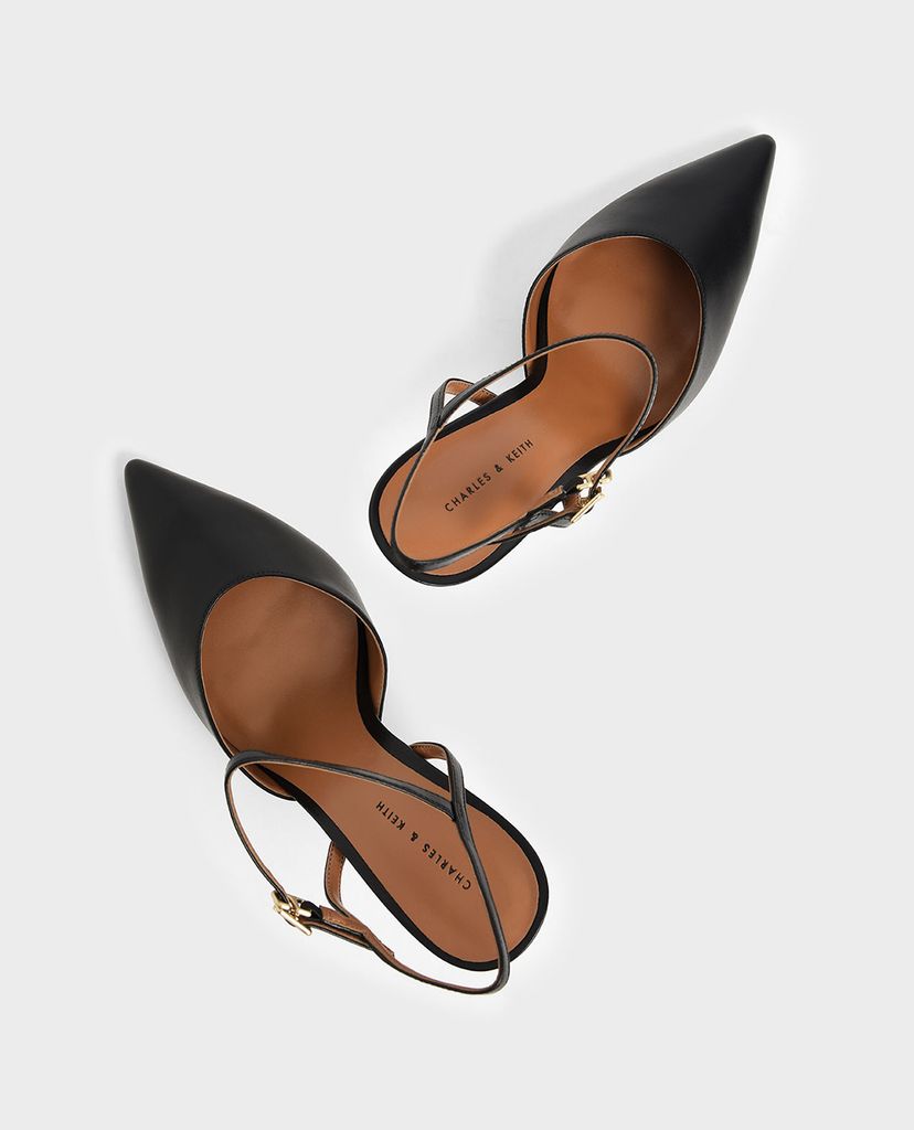 CHARLES & KEITH - Giày cao gót mũi nhọn Pointed Toe Ankle Strap