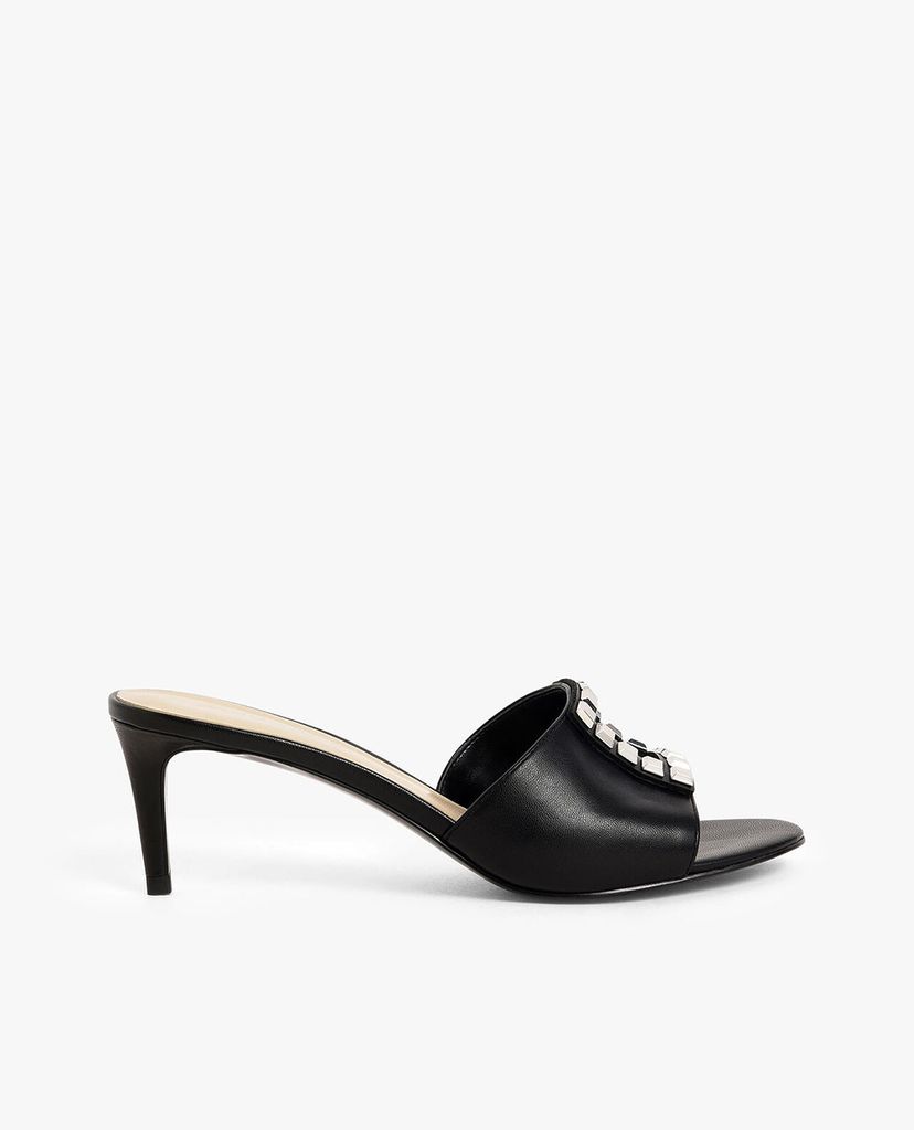 CHARLES & KEITH - Giày cao gót hở mũi Embellished Mules