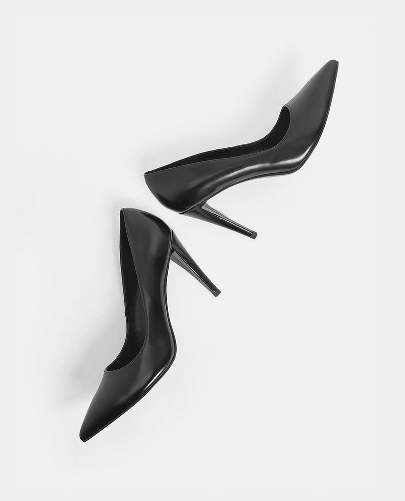 CHARLES & KEITH - Giày cao gót mũi nhọn Patent Pointed Toe Stiletto