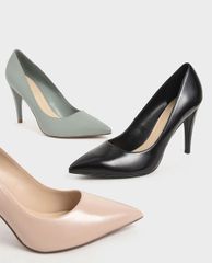 CHARLES & KEITH - Giày cao gót mũi nhọn Patent Pointed Toe Stiletto