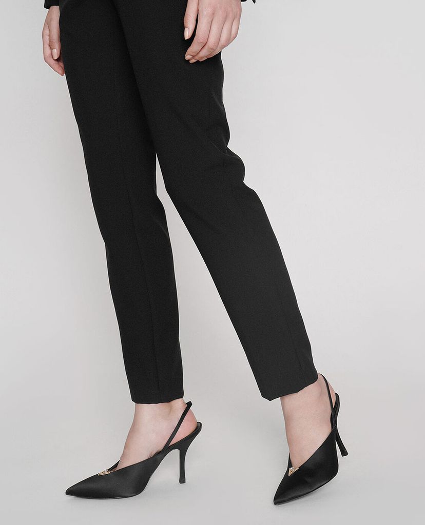 CHARLES & KEITH - Giày cao gót mũi nhọn Satin Embellished Slingback