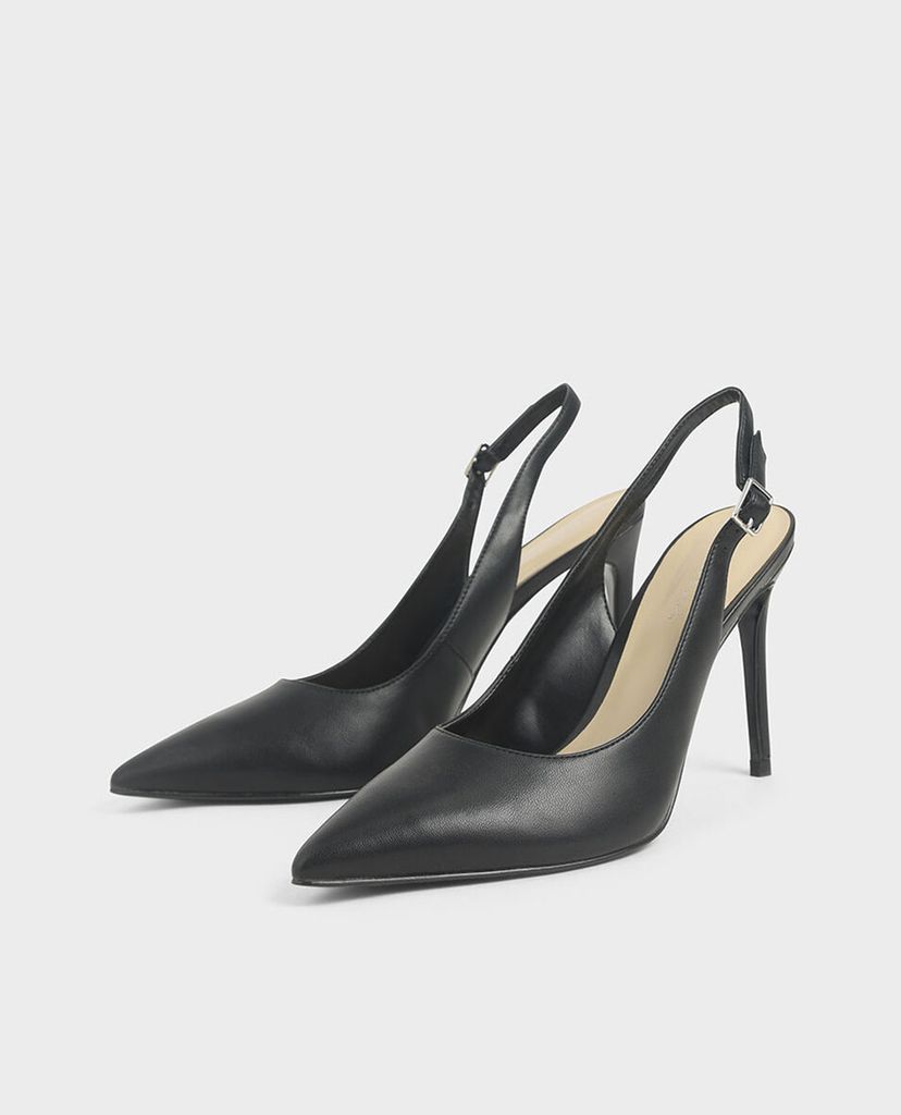 CHARLES & KEITH - Giày cao gót mũi nhọn Stiletto Slingback