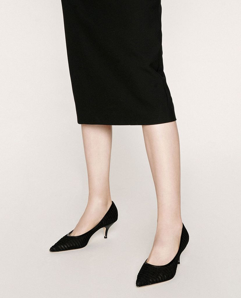 CHARLES & KEITH - Giày cao gót Mesh Pointed Toe Pumps