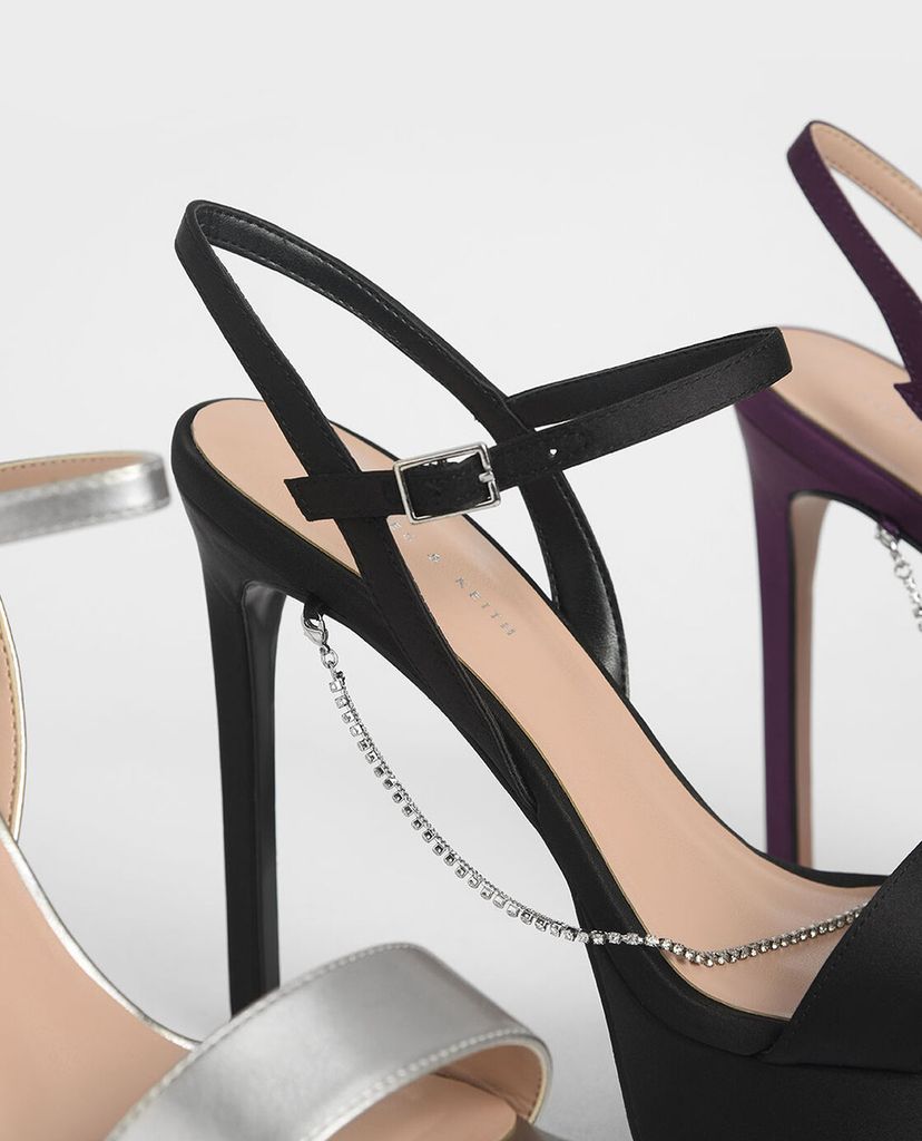 CHARLES & KEITH - Giày cao gót Chain Link Platform