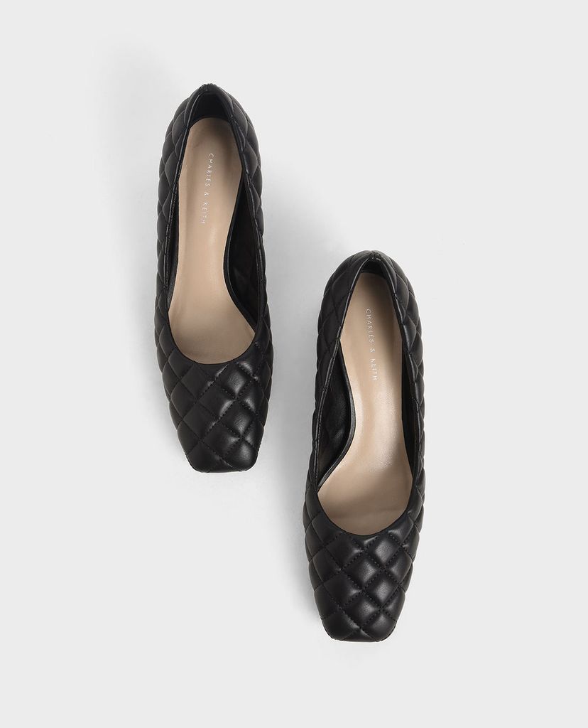 CHARLES & KEITH - Giày cao gót Quilted Pumps