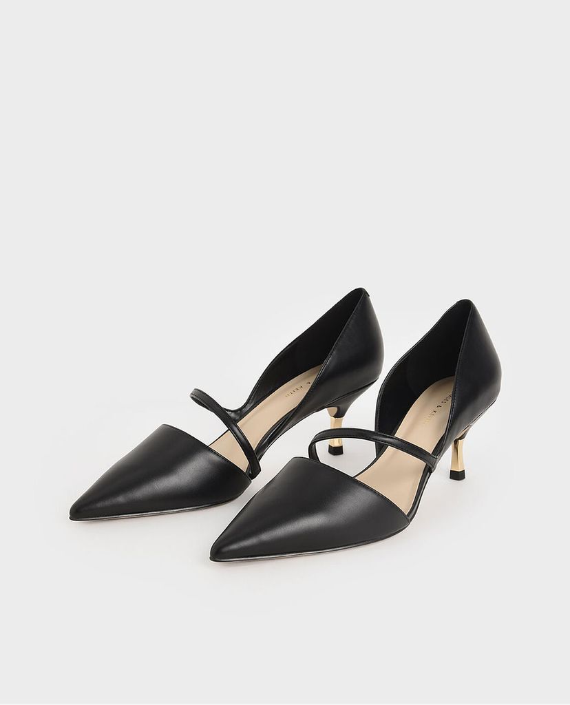 CHARLES & KEITH - Giày cao gót mũi nhọn Asymmetric Strap D Orsay