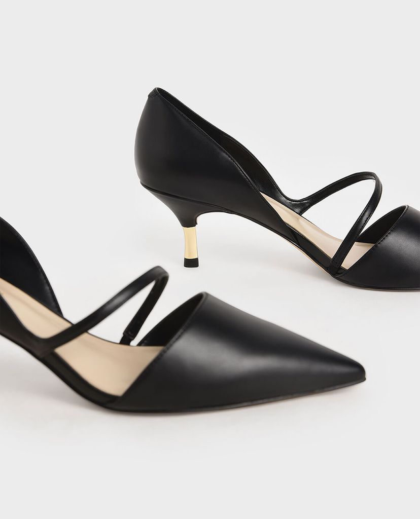 CHARLES & KEITH - Giày cao gót mũi nhọn Asymmetric Strap D Orsay