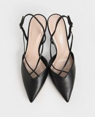 CHARLES & KEITH - Giày cao gót mũi nhọn quai chéo hiện đại