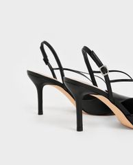 CHARLES & KEITH - Giày cao gót mũi nhọn quai chéo hiện đại