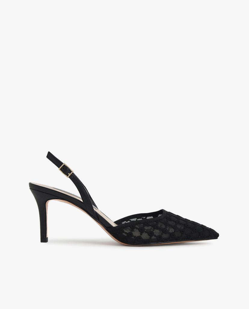 CHARLES & KEITH - Giày cao gót mũi nhọn Lace Slingback
