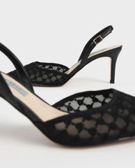 CHARLES & KEITH - Giày cao gót mũi nhọn Lace Slingback