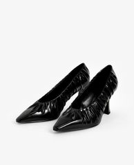 CHARLES & KEITH - Giày cao gót mũi nhọn xếp li hiện đại