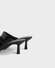 CHARLES & KEITH - Giày cao gót mũi tròn Covered Mules