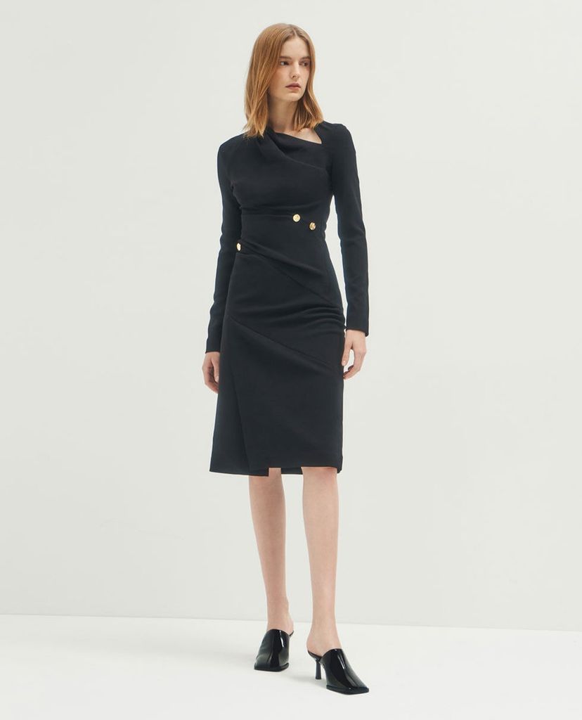 CHARLES & KEITH - Giày cao gót mũi tròn Covered Mules