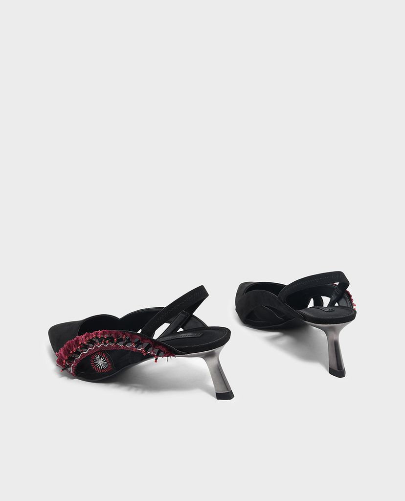 CHARLES & KEITH - Giày cao gót mũi nhọn Eye Detail Embellished