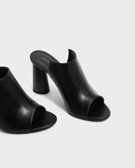 CHARLES & KEITH - Giày cao gót hở mũi đế trụ Sculptual