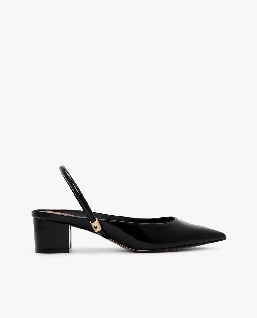 CHARLES & KEITH - Giày cao gót mũi nhọn đế trụ Pointed Slingback