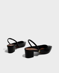 CHARLES & KEITH - Giày cao gót mũi nhọn đế trụ Pointed Slingback