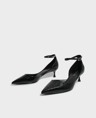 CHARLES & KEITH - Giày cao gót mũi nhọn Bronze Metallic
