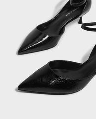 CHARLES & KEITH - Giày cao gót mũi nhọn Bronze Metallic