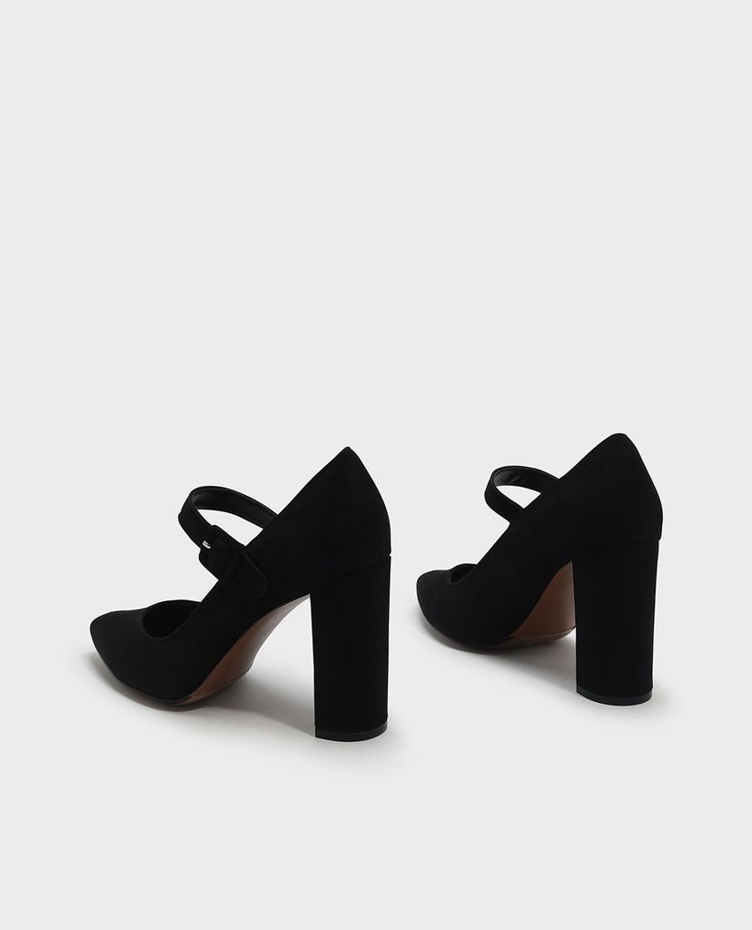 CHARLES & KEITH - Giày cao gót mũi nhọn đế trụ Block Heel