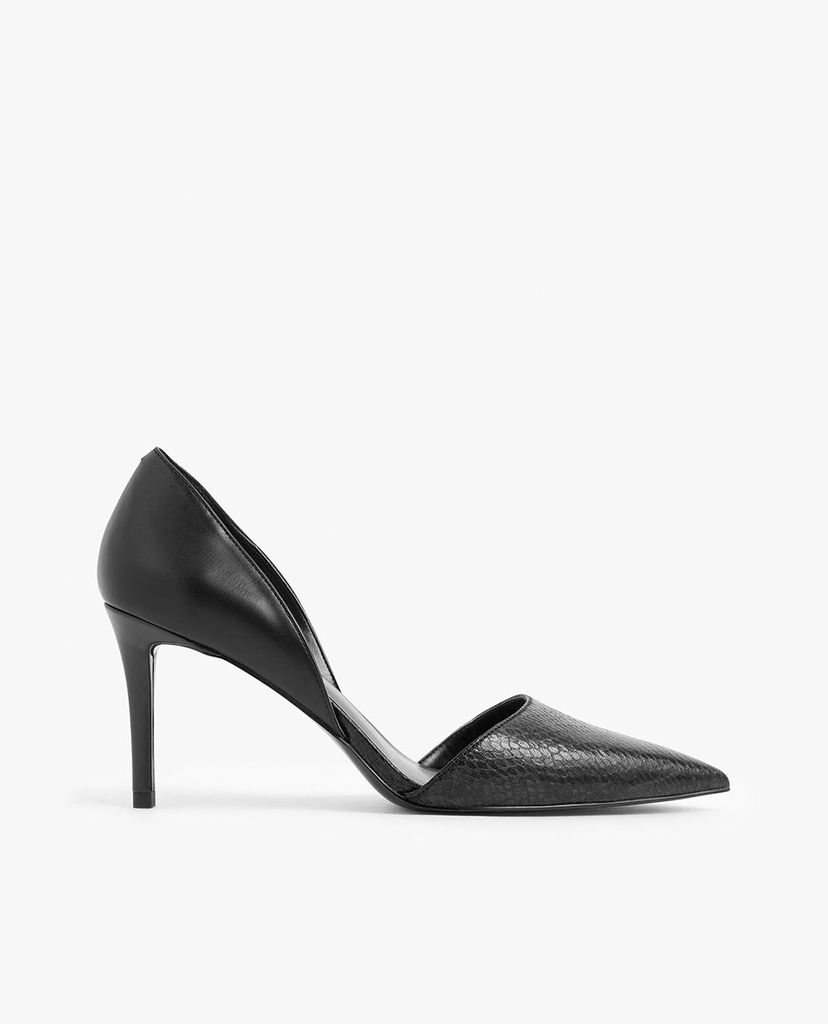 CHARLES & KEITH - Giày cao gót mũi nhọn Snake Print D Orsay Pumps