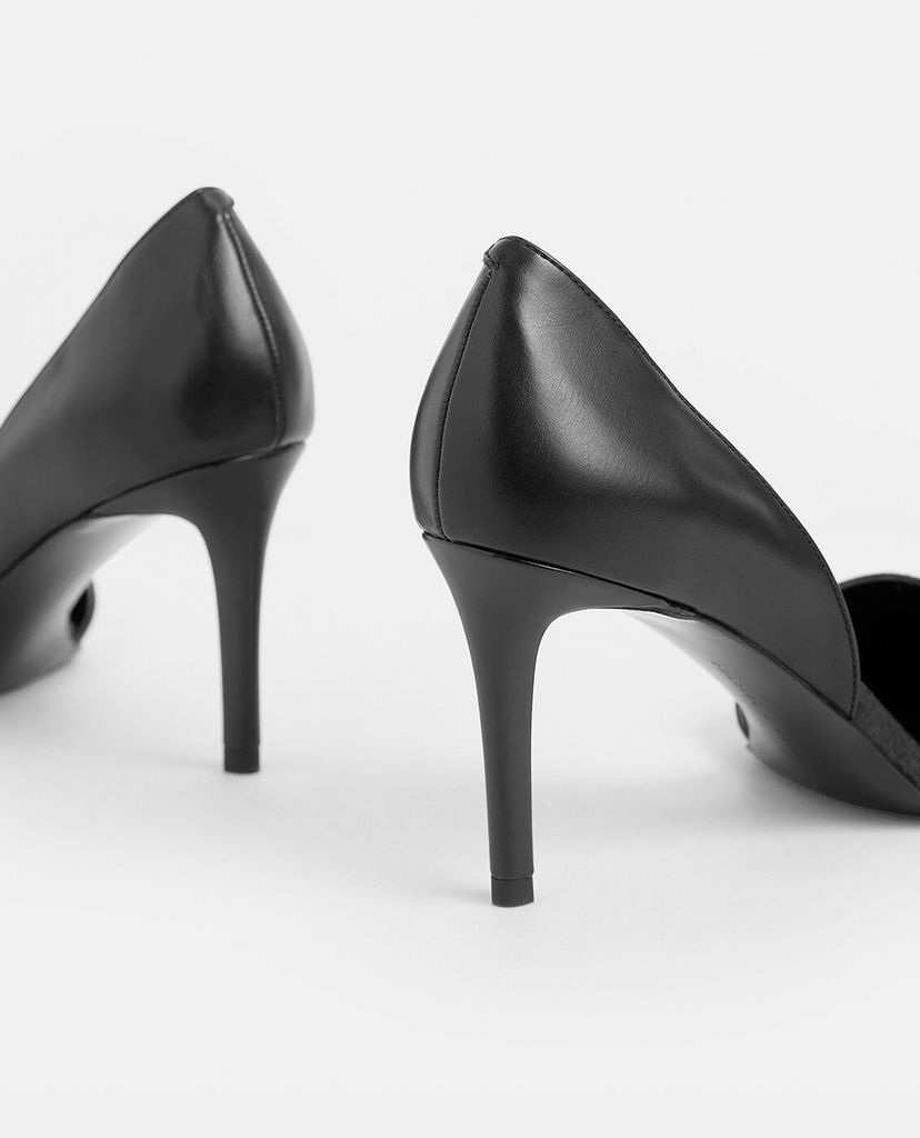 CHARLES & KEITH - Giày cao gót mũi nhọn Snake Print D Orsay Pumps