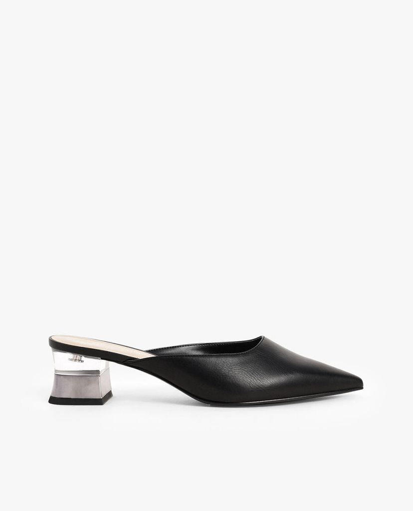 CHARLES & KEITH - Giày cao gót mũi nhọn Lucite Chrome