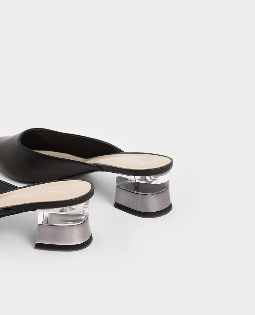 CHARLES & KEITH - Giày cao gót mũi nhọn Lucite Chrome