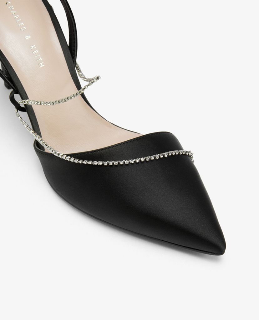 CHARLES & KEITH - Giày cao gót mũi nhọn Gem Strap Slingback
