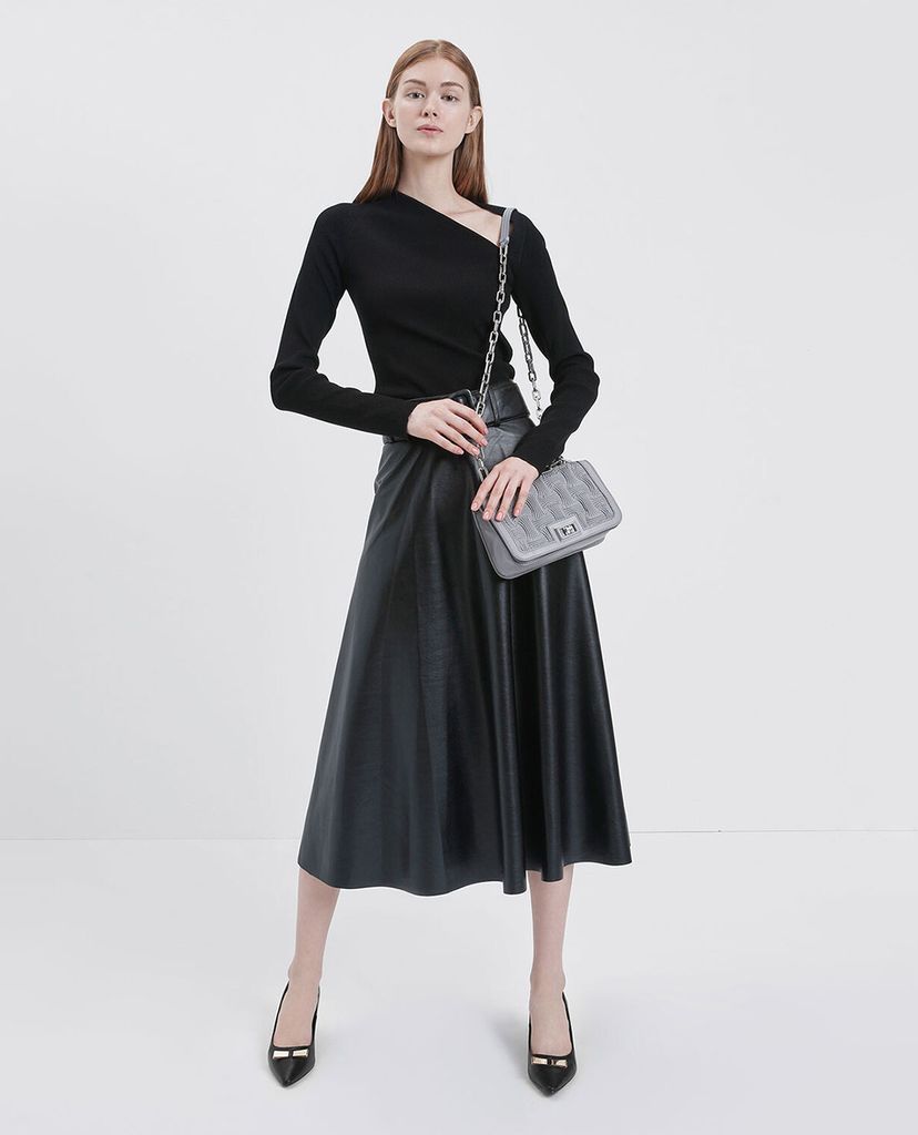 CHARLES & KEITH - Giày cao gót mũi nhọn Metallic Bow Pumps
