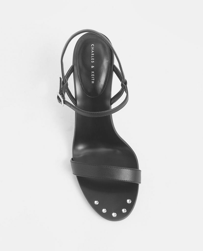 CHARLES & KEITH - Giày cao gót quai ngang Metallic Embellished