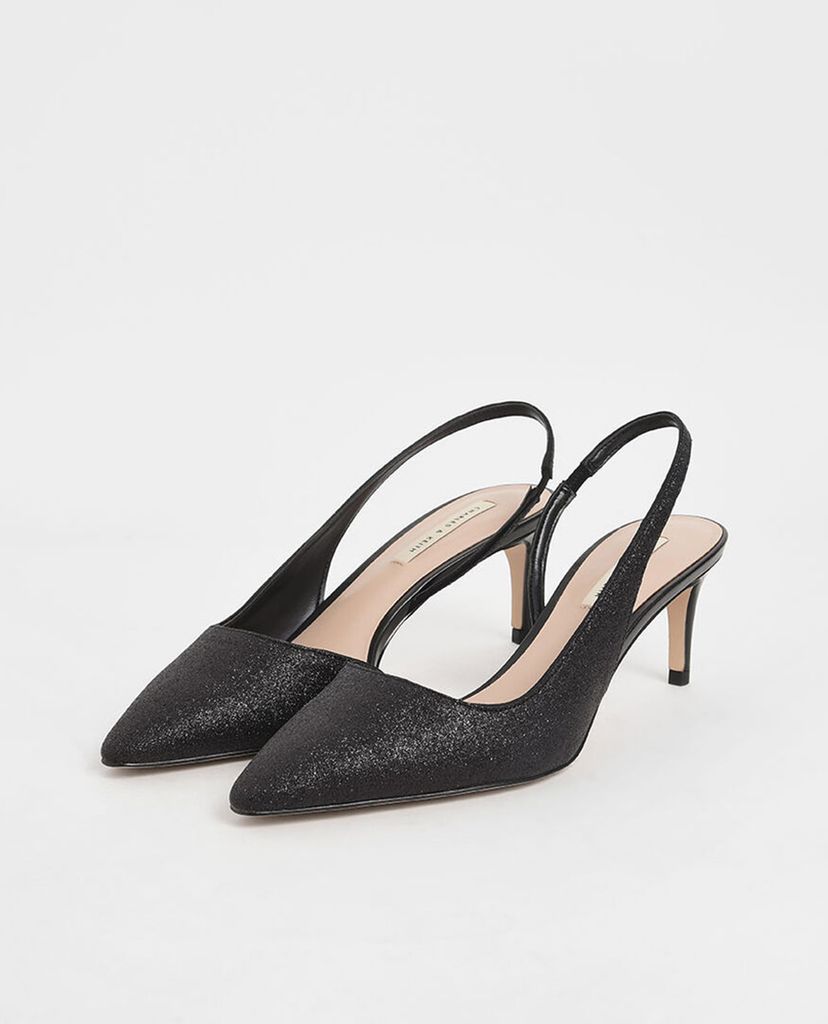 CHARLES & KEITH - Giày cao gót mũi nhọn Half D Orsay Slingback