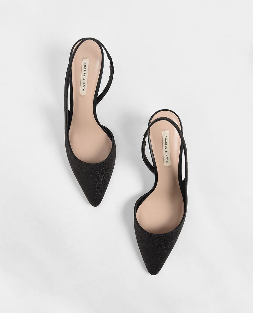 CHARLES & KEITH - Giày cao gót mũi nhọn Half D Orsay Slingback