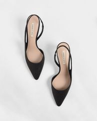 CHARLES & KEITH - Giày cao gót mũi nhọn Half D Orsay Slingback