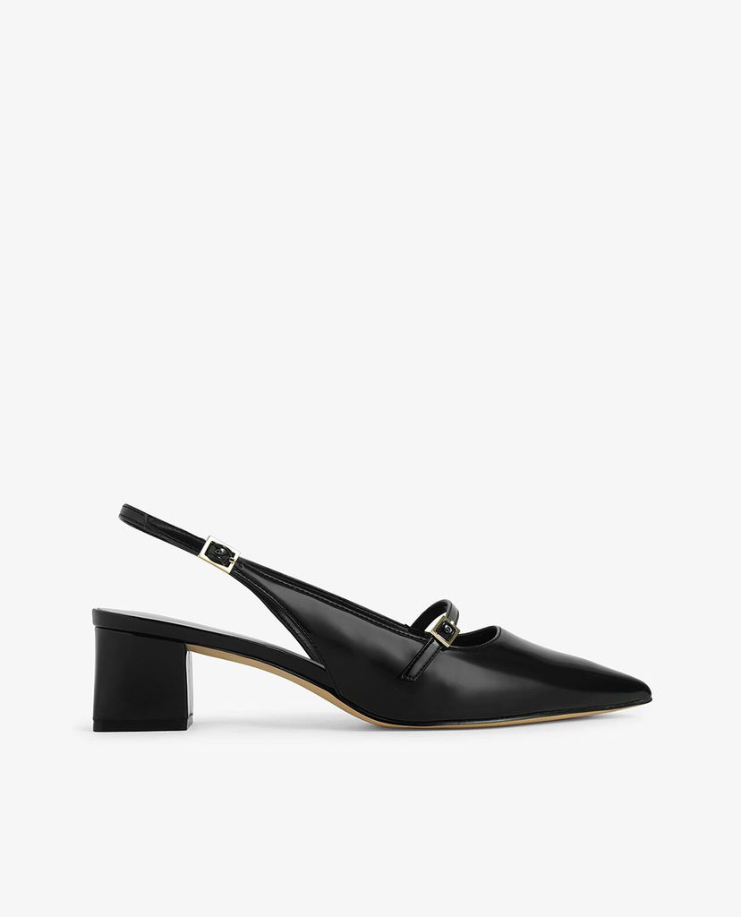 CHARLES & KEITH - Giày cao gót mũi nhọn Patent Mary Jane Slingback